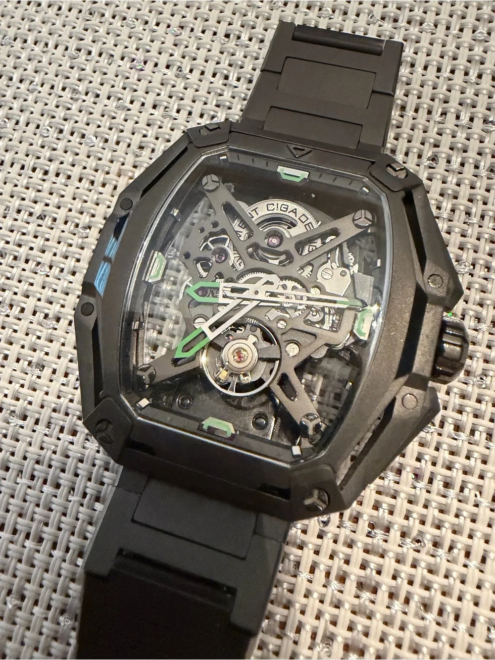 CIGA Design Skeleton Automatic Mechanical Watch in Stainless Steel, LIKE NEW